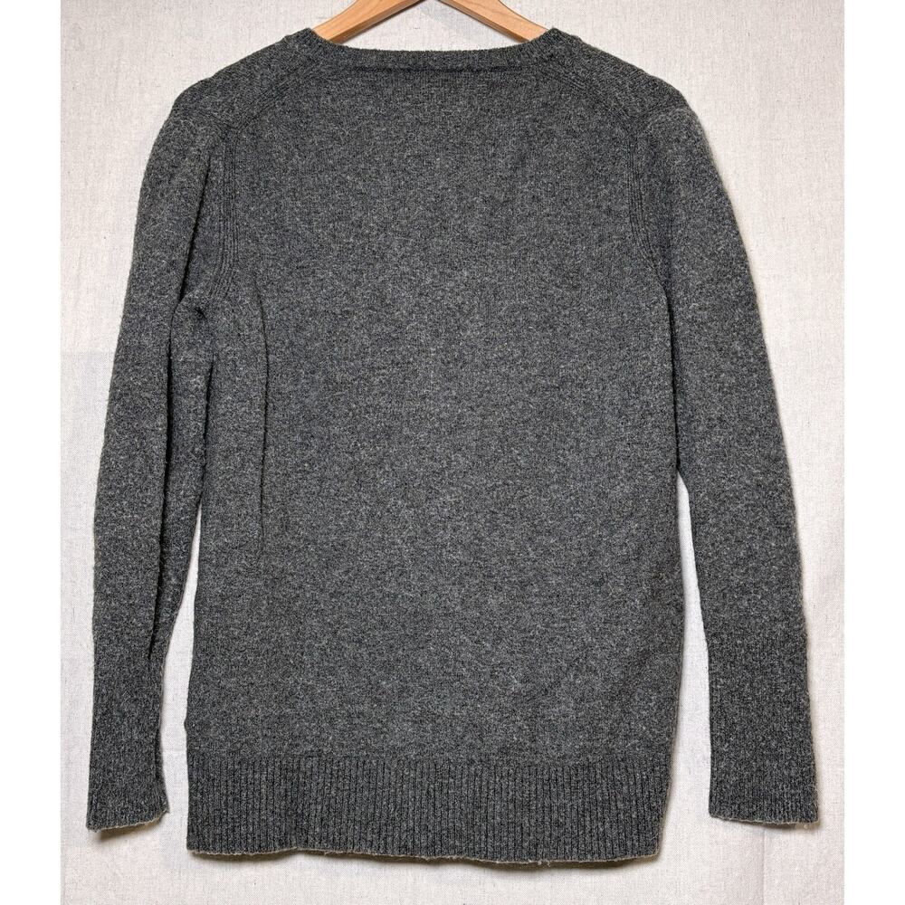 J Crew V-neck Front Pockets Tunic Sweater Supersoft Yarn‎ Gray Sz M - Picture 2 of 4